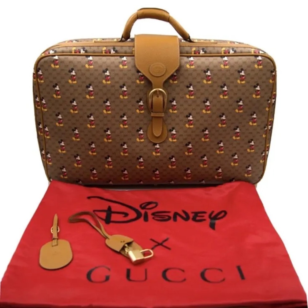 Disney GG and Mickey print suitcase from Gucci